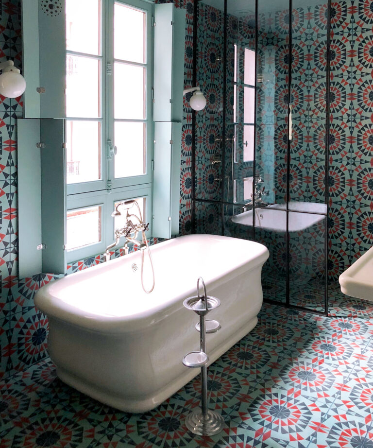 Bathroom Remodel Greenville NC abstract tile