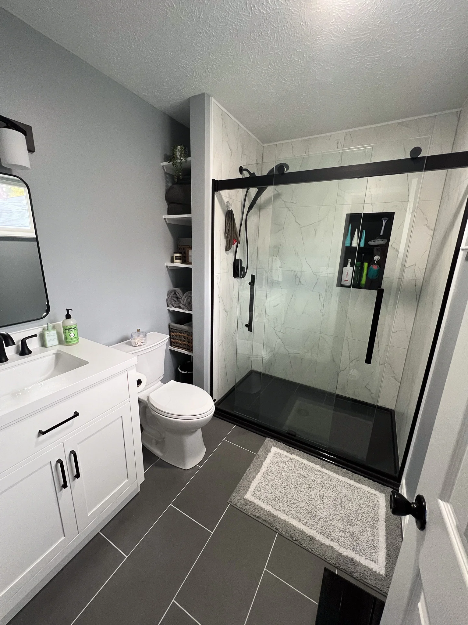 Bathroom Remodel Greenville NC shower wall and reg wall