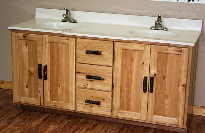 Bathroom Remodel Greenville NC wood grain vanity