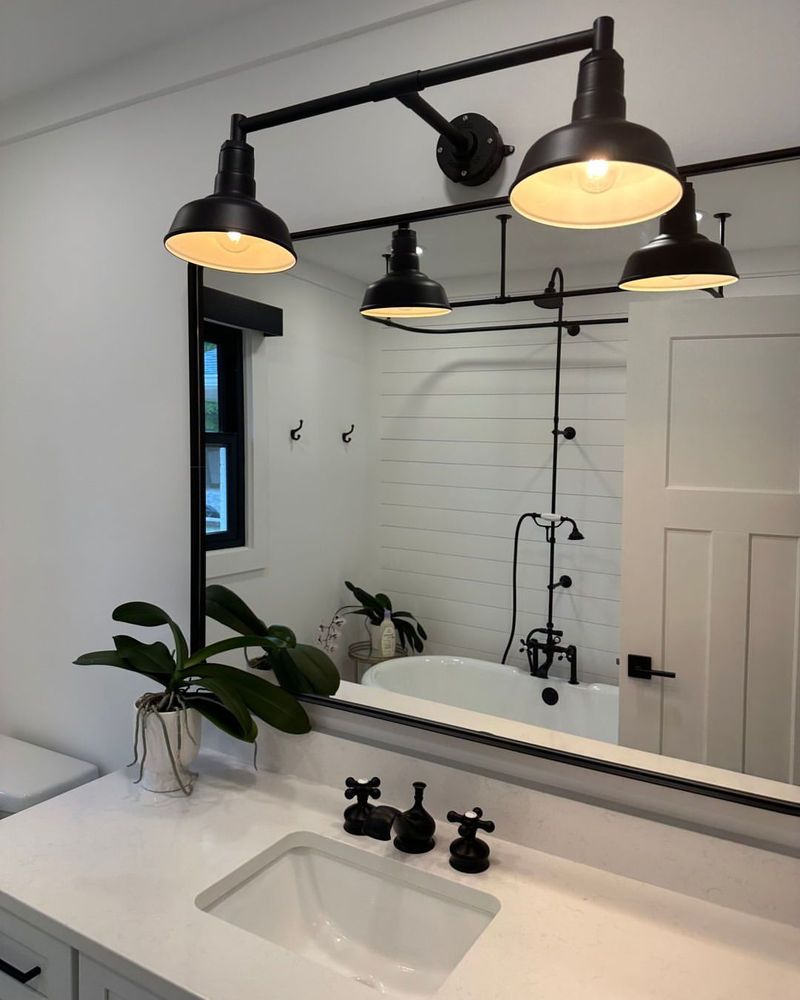 Bathroom Remodel Greenville NC barn light