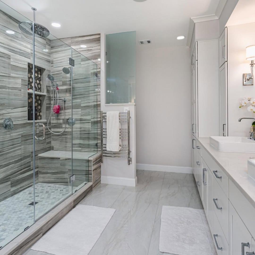 Bathroom Remodel Greenville NC white job 36