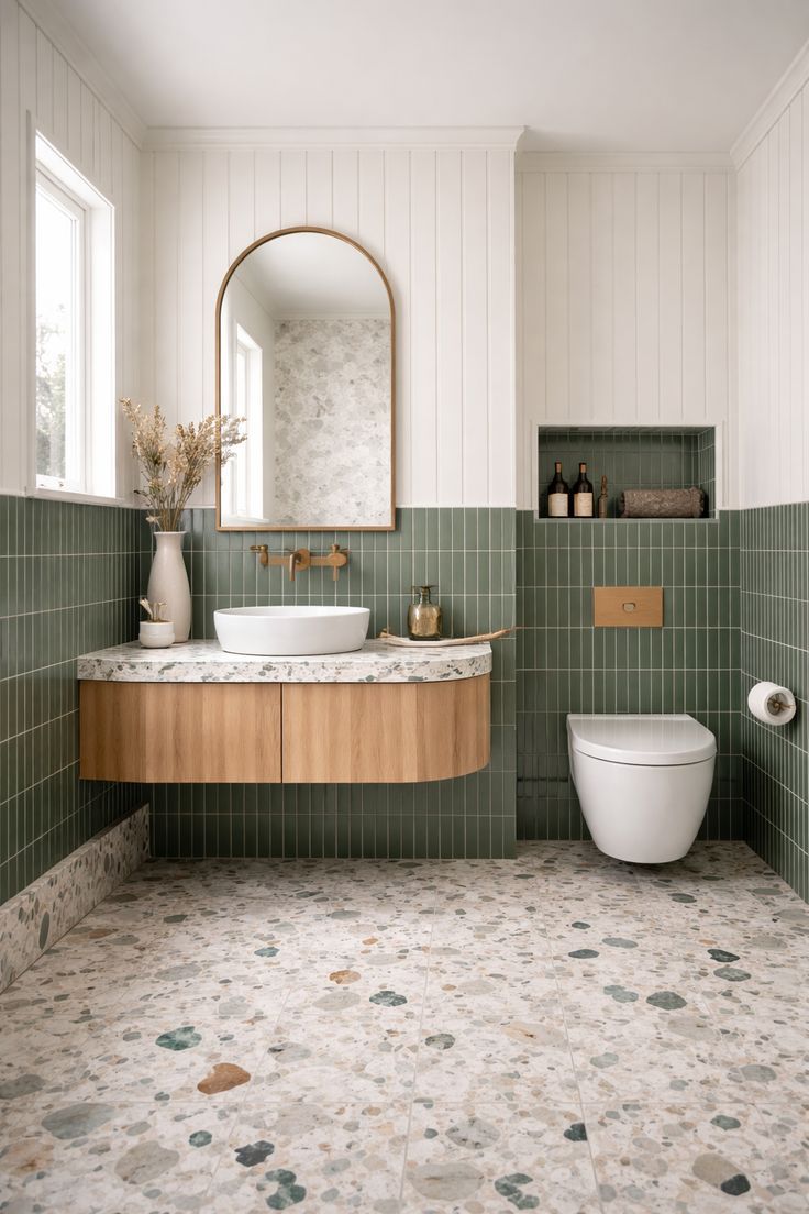 Bathroom Remodel Greenville NC abstract tile